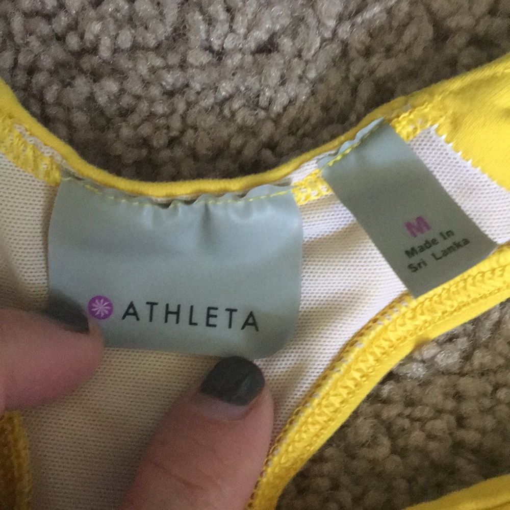 Athleta Bright Yellow Racerback Tank Top - Picture 2 of 5